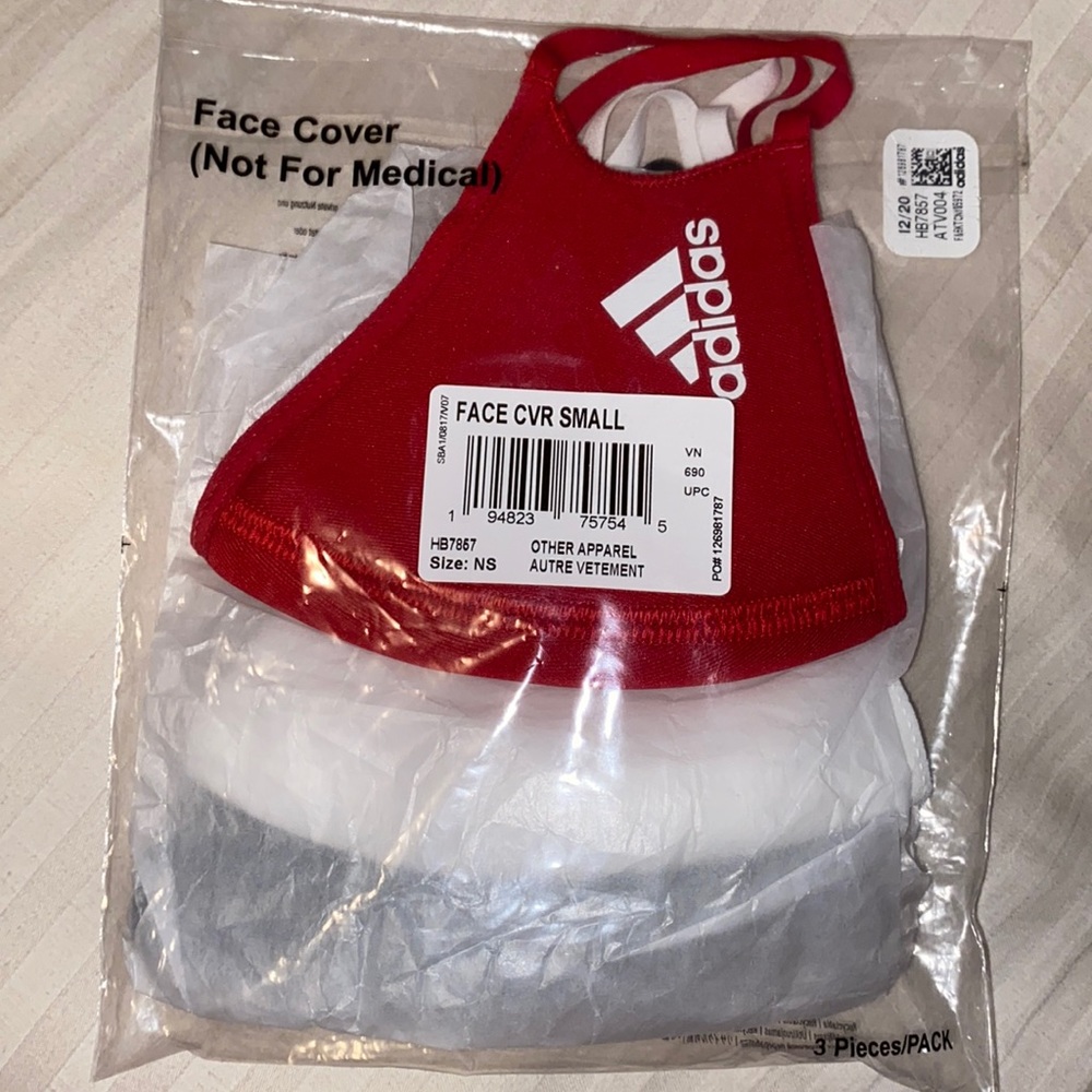 BRAND NEW Adidas Face Masks.